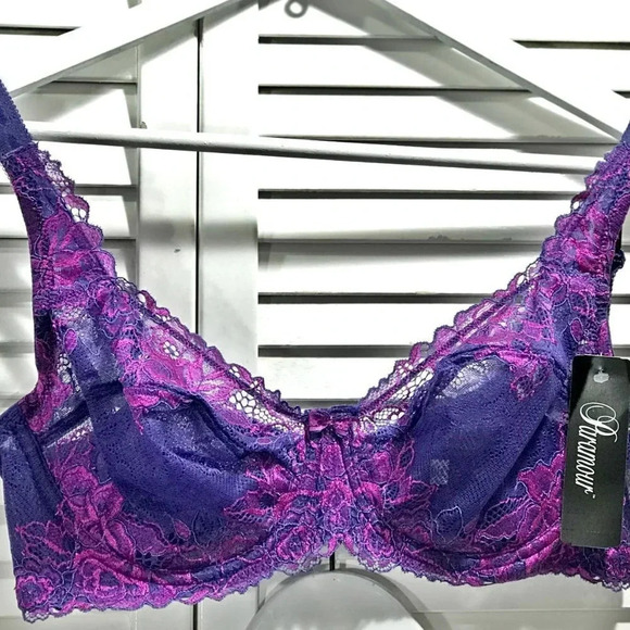 36D Paramour 115946 by Felina Madison UW Bra Purple NW - Picture 4 of 11